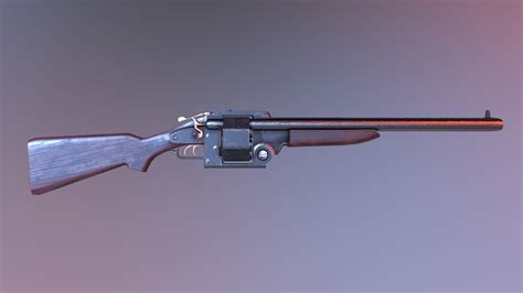 Revolver Type Double Barrel Shotgun 3d Model By Piljun931 62f1626