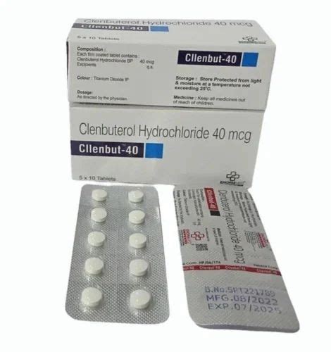 Clenbuterol 40 Mcg Tablets At Rs 1800pack Clenbuterol Hcl Tablets In