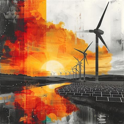 Premium Photo Dawn Of Renewable Energy Art Collage