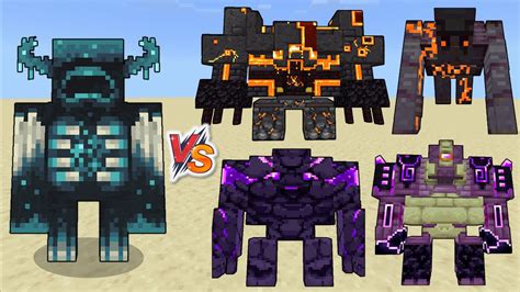 Warden Vs Netherite Monstrosity Ender Guardian Ender Golem