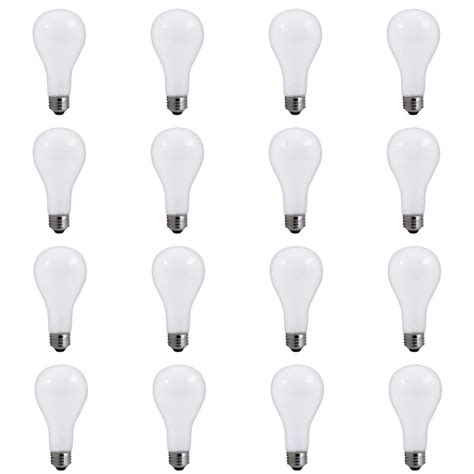 Bulbrite 50100150 Watt A21 Frost Dimmable Light 3 Way Incandescent Light Bulb Warm White 12