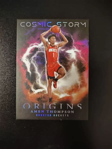 2023 24 PANINI ORIGINS Amen Thompson Cosmic Storm RC Rookie Houston