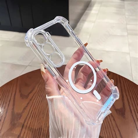 Jual Case Infinix Hot Pro Plus I Magsafe Anti Crack Bumper Magnetic Transparan Clear