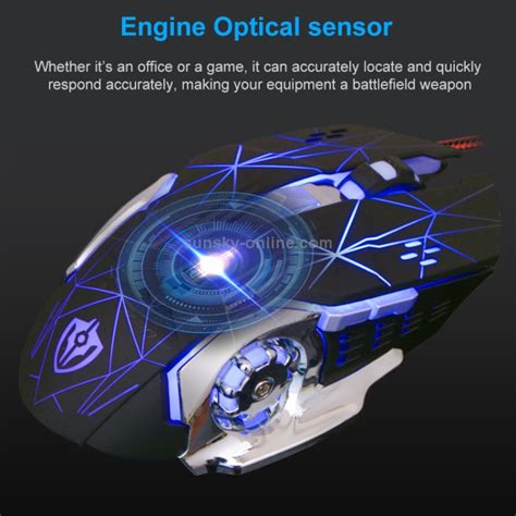SHIPADOO X3 6D Four-speed Adjustable DPI Colorful Recirculating ...