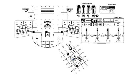 Airport terminal layout plan and structure cad drawing details dwg file ...