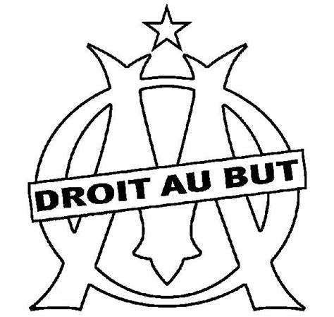 Coloriage Logo De Olympique Marseille Dessin Gratuit Imprimer