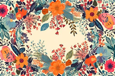 Premium AI Image | A floral border with orange flowers and leaves.