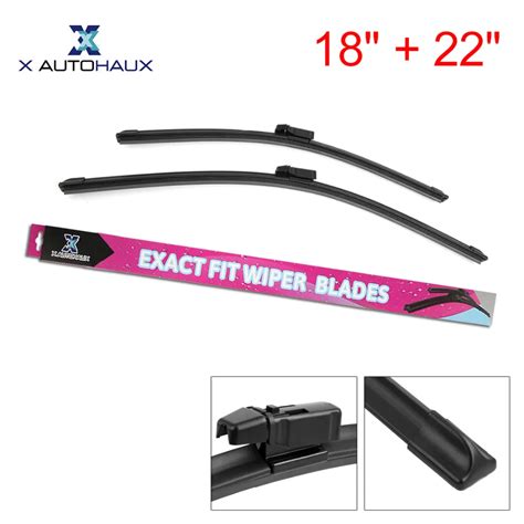 X AUTOHAUX 2PCS Of 18 22 Front Exact Car Windscreen Wiper Blades For