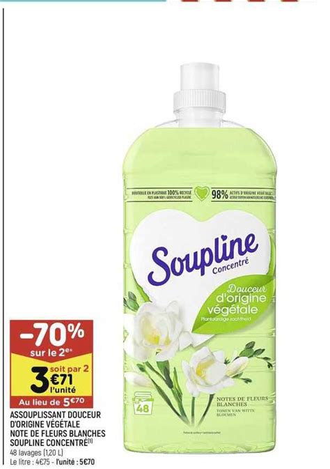 Promo Assouplissant Douceur D Origine V G Tale Note De Fleurs Blanches