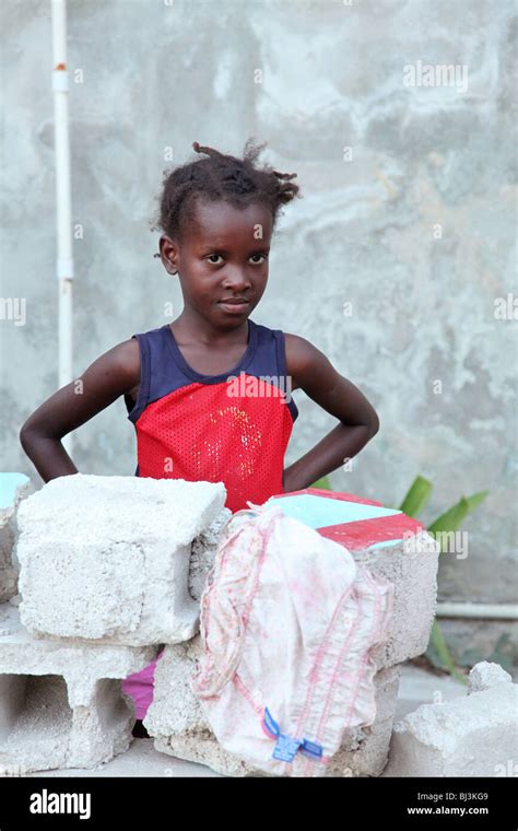 Young Girl At An Orphanage In Port Au Prince Haiti Stock Photo Alamy