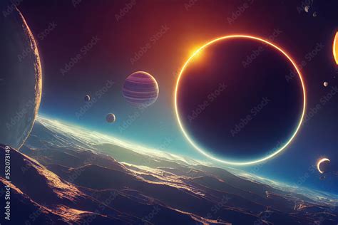 earth and moon Stock Illustration | Adobe Stock