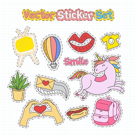 Vector Sticker Patches Set 275213 Vector Art At Vecteezy