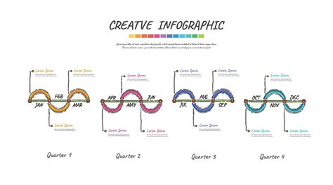 Timeline Hand Drawn For Year Months Infographics All Month