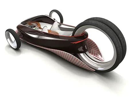 Futuristic Three Wheel Car Concept by Matus Prochaczka - Tuvie