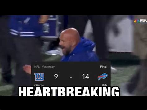 Heartbreaking Loss New York Giants Vs Buffalo Bills Postgame