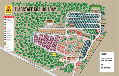 Flagstaff, Arizona Campground Map | Flagstaff KOA Holiday