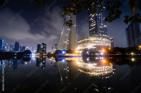 Colombo city skyline at night Stock Photo | Adobe Stock