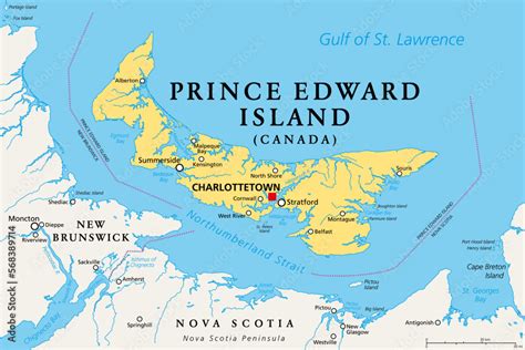 Prince Edward Island Political Map Domini Hyacintha