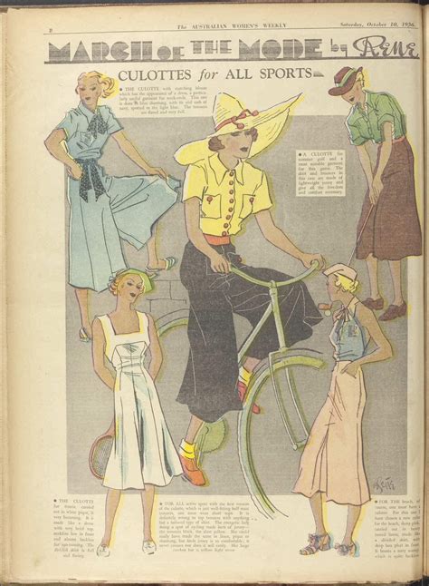 Issue 10 Oct 1936 The Australian Womens Wee Fashion Illustration Vintage Womens