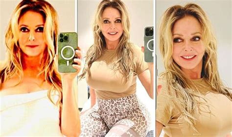 Carol Vorderman 61 Puts On Jaw Dropping Busty Display As She Poses Topless In Towel