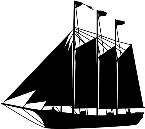 Tall Ship Silhouette | Free vector silhouettes