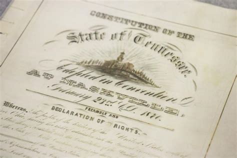 Tennessees State Constitutions On Display For Statehood Day