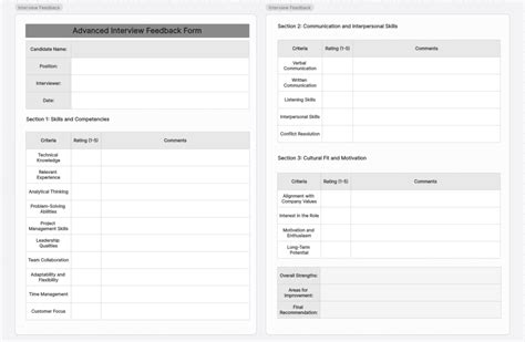 Interview Feedback Examples How To Ask Editable Forms For Free