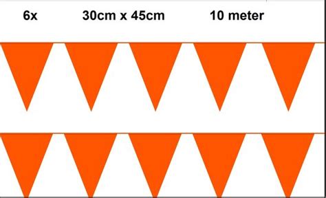 X Mega Vlaggenlijn Oranje Cm X Cm Meter Reuze Vlaggenlijn