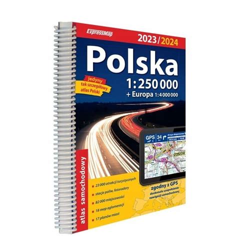 Polska ATLAS SAMOCHODOWY 2023 2024 1 250000 115 90 zł Allegro pl