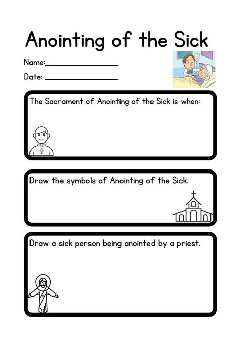 Editable Sacrament Of Anointing Of The Sick Worksheet