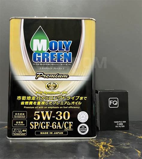Моторное масло MolyGreen Premium 5w-30 SP GF-6 CF, 4,00 л. CF, бензин ...
