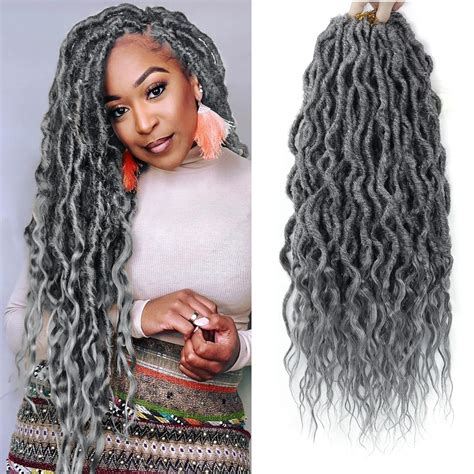 Goddess Faux Locs Crochet Hair 24inch 6packs Pre Looped Goddess Locs