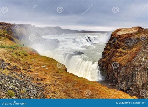 Gullfoss Waterfall Iceland Stock Photo Image Of Mountains Mountain