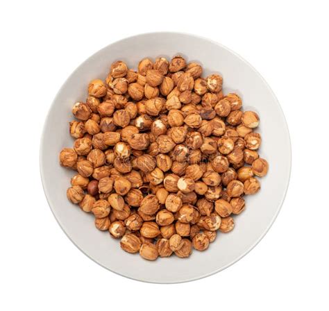 Nut Kernels Hazelnuts Pile On Plate Isolated Healthy Organic Nuts