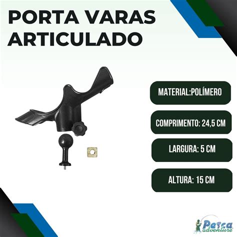 Porta Varas Articulado Para Caiaques Milha Náutica Pesca Adventure