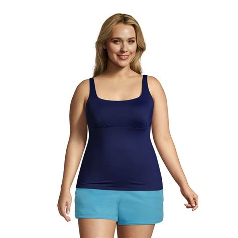 Lands End Womens Plus Size Ddd Cup Chlorine Resistant Square Neck