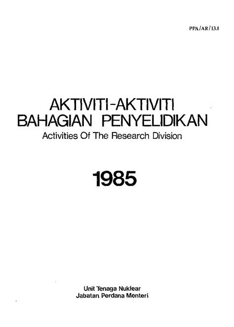 Pdf Akti Viti Akti Viti Bahagian Penyelidikan Dokumen Tips