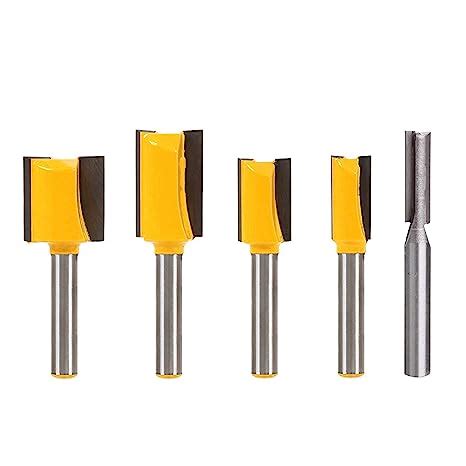 Meihejia 1 4 Inch Shank Straight Dado Router Bit Set 5 Sizes Amazon