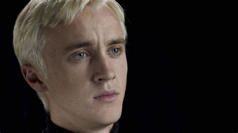 White Hair Draco Malfoy In Black Background HD Draco Malfoy Wallpapers ...