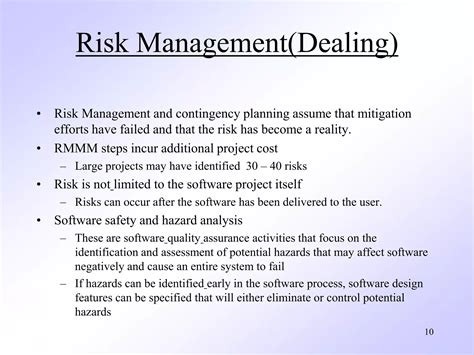 Rmmm In Software Engineering 8
