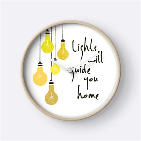 Lights Will Guide You Home Clock For Sale By Bubbliciousart Home