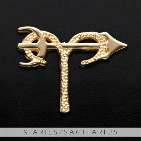 9 Aries And Sagittarius Gold Unity Pendant Sagittarius Tattoo Aries