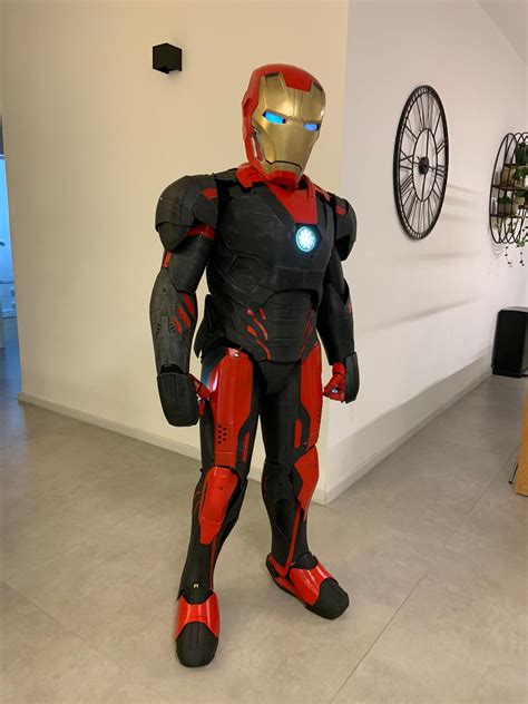 after 2 months, my 3d printed iron man suit speedbuild is done! : r/3Dprinting