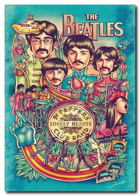 The Beatles Poster Kanvas Tablo