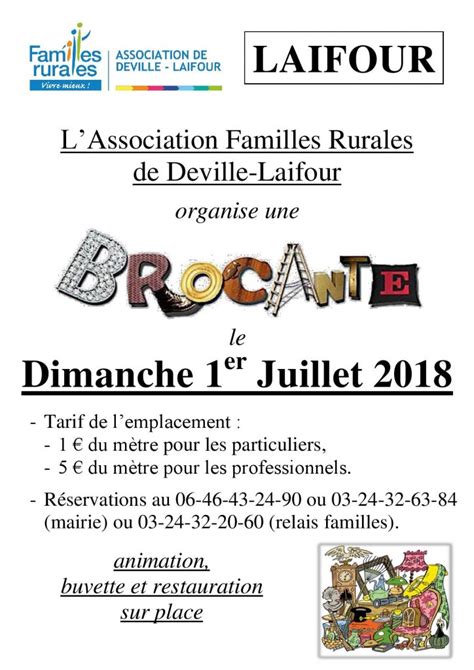 Affiche Brocante Page Afr Deville Laifour