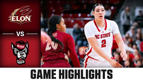 Elon Vs Nc State Game Highlights 2023 24 Acc Womens Basketball