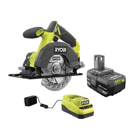 Ryobi One 18v Cordless 5 1 2 In Circular Saw Kit With 4 0 Ah Battery And Charger Pcl500k1