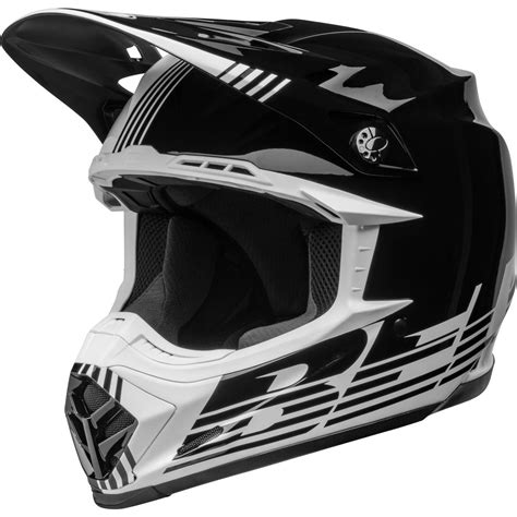 Bell Motocross Helm Moto 9 Mips Louver Black White Maciag Offroad