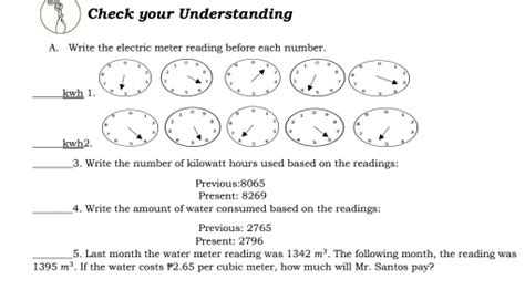 Solved Check Your Understanding A Write The Electric Meter Reading