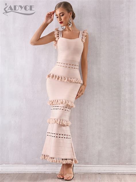 Adyce 2022 New Summer Women Maxi Hollow Out Bandage Dress Sexy